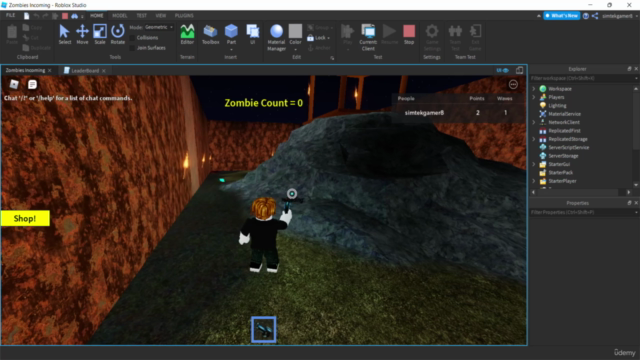 Roblox Programming And Game Creation - roblox lua touched event